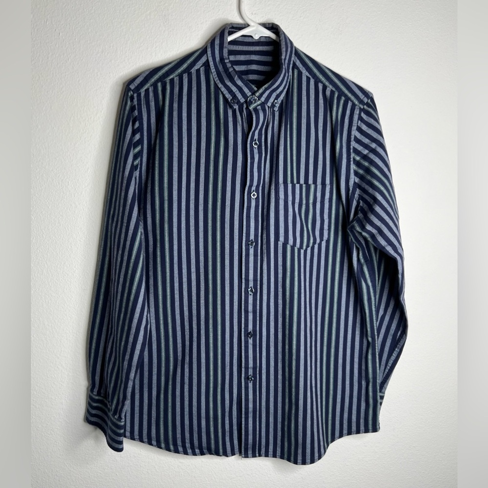 Mens Dress Shirts Long Sleeves Formal Slim Business Striped Casual Shirts Size M